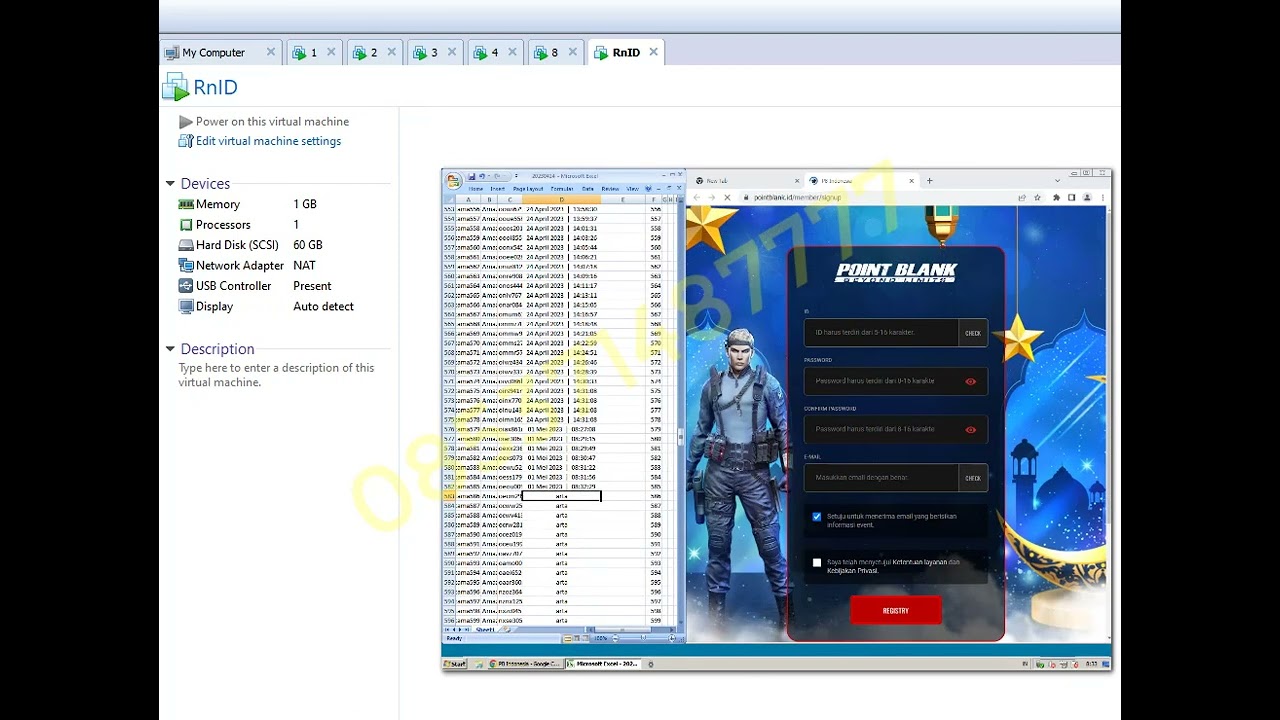 Register PB ID baru