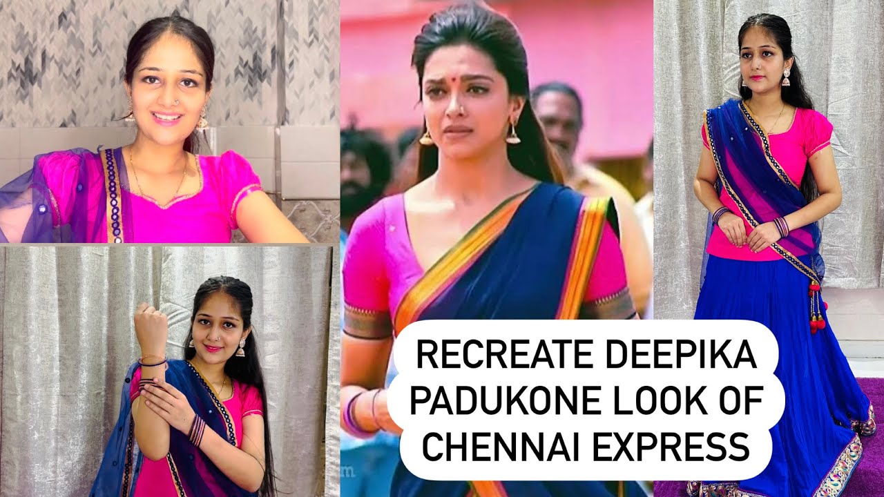 Recreate deepika padukone look of Chennai express 🌺