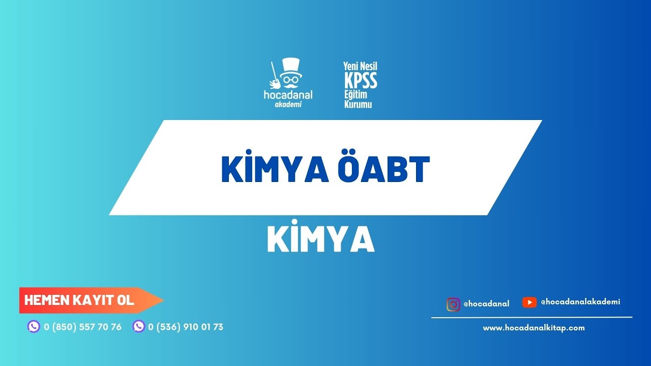 Anorganik Kimya | Metalik Bağ Bant Kuramı | KPSS | Kimya ÖABT Duayeni Doğan Söylemez