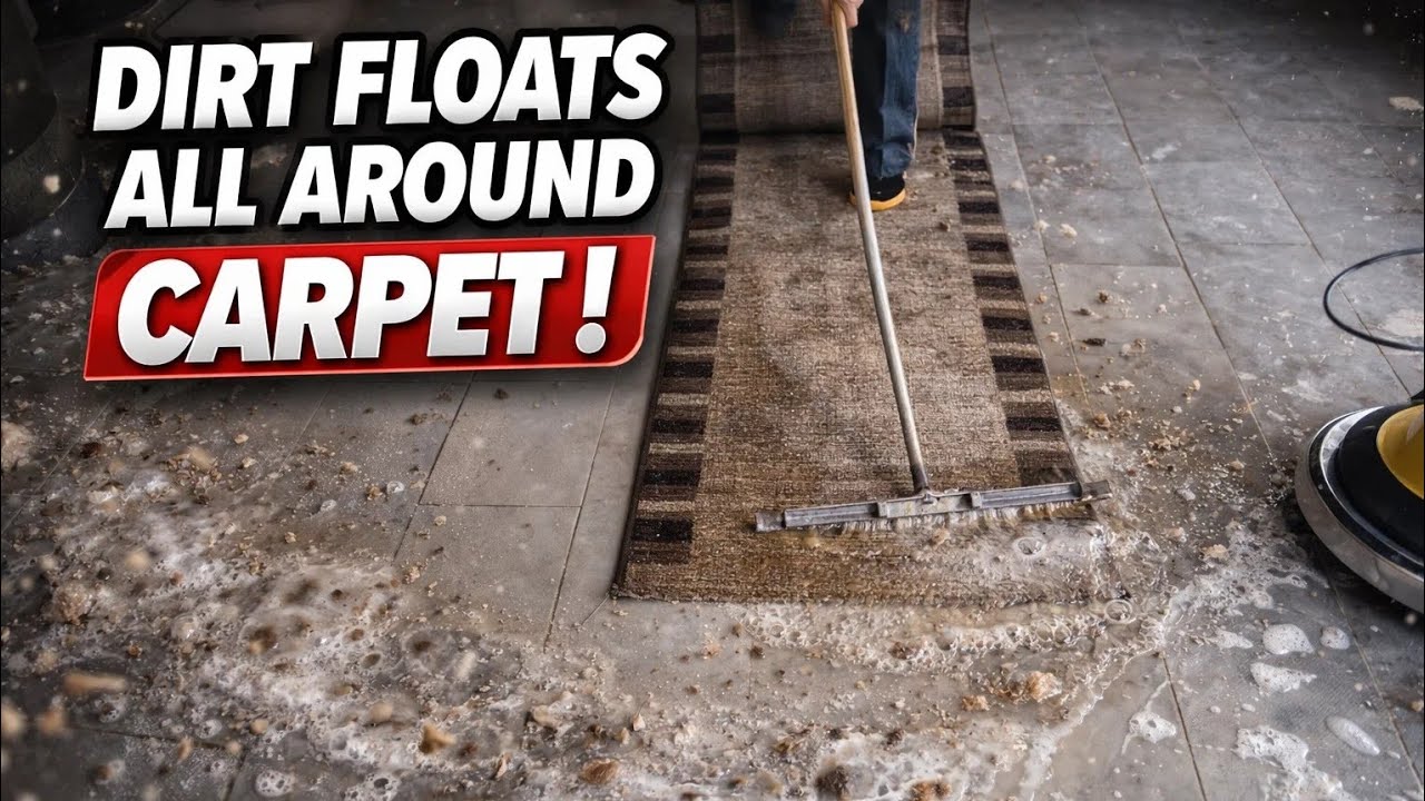 DIRT FLOATS ALL AROUND THE CARPET !! WATCH AND SEE YOURSELF !! 