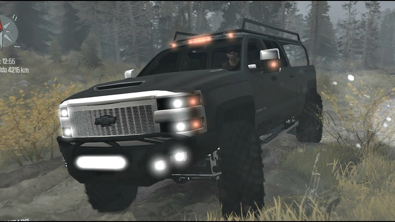 Banks Chevrolet 3500 HD 2018 4X4 Cargada de Troncos | MudRunner | Spintires