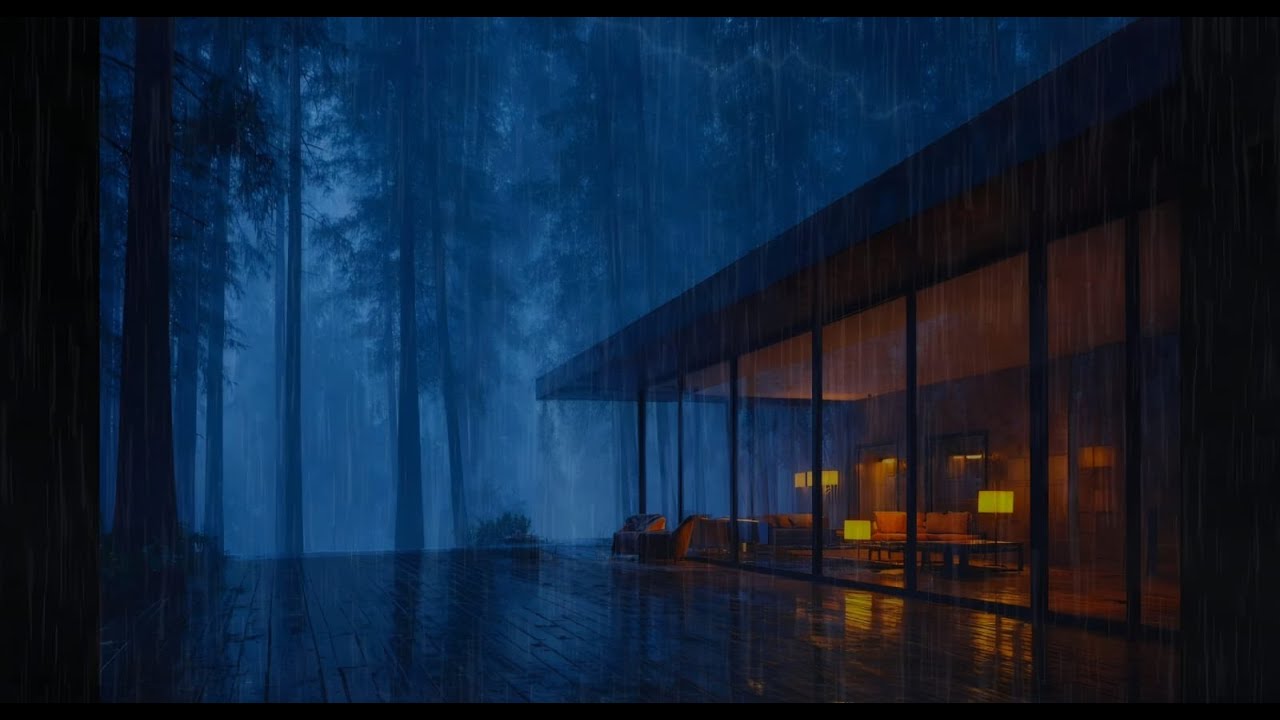 Cozy Cabin in the Woods ASMR | Warm Night Ambience for Deep Sleep