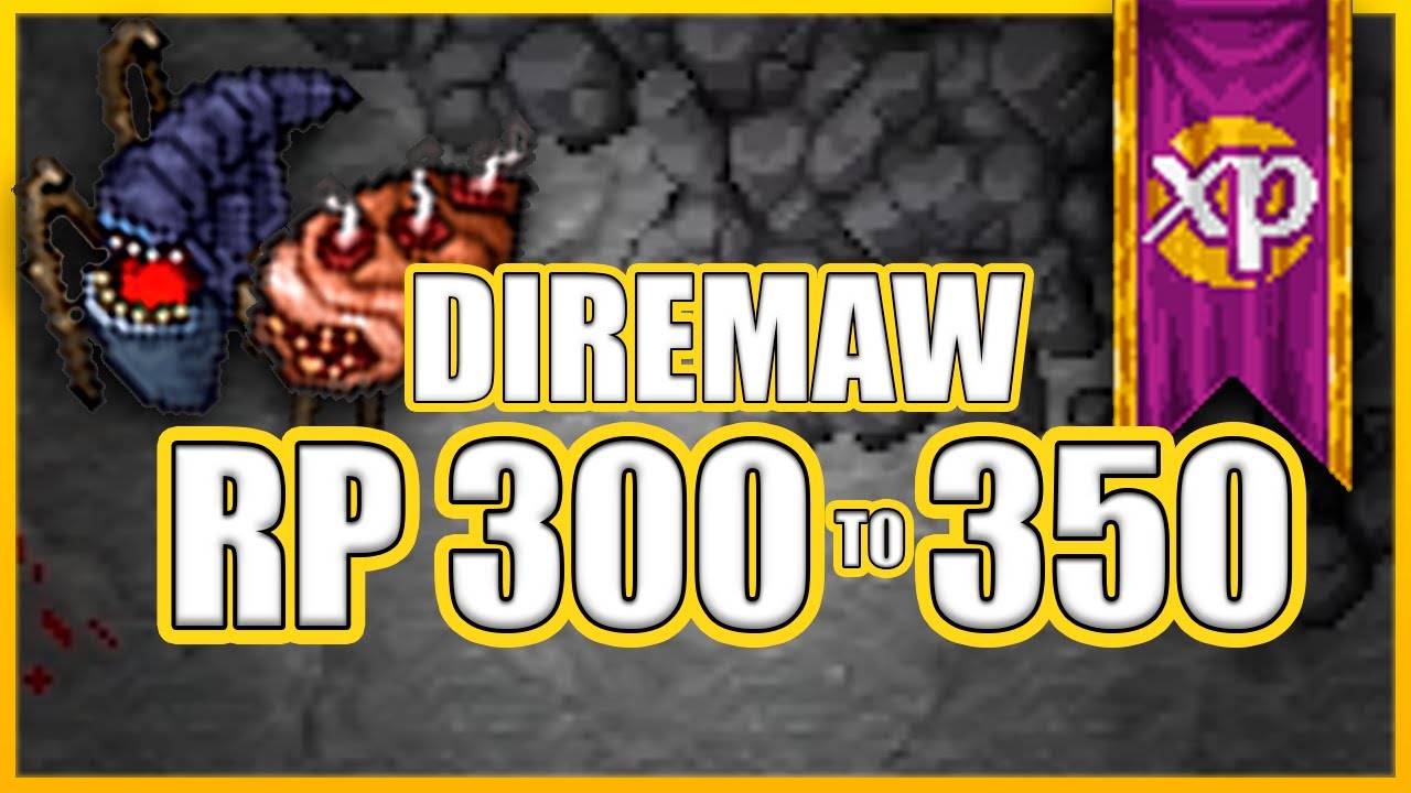 RP 300 to 350 &ndash; Diremaw Task zone [XP/PROFIT] | Where to hunt Paladin | Tibia