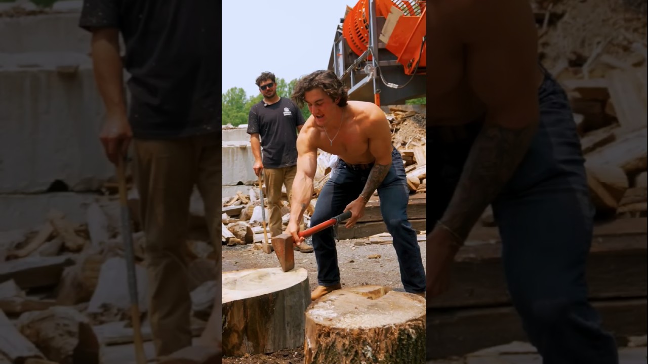 How NOT to Cut Wood (I Broke The Axe)