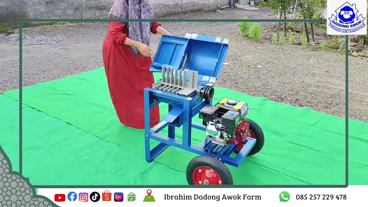 Mesin Cacah Rumput 24 Mata pisau - Pakan Ternak Kambing Domba Sapi super halus- Otw Kandis Siak Riau