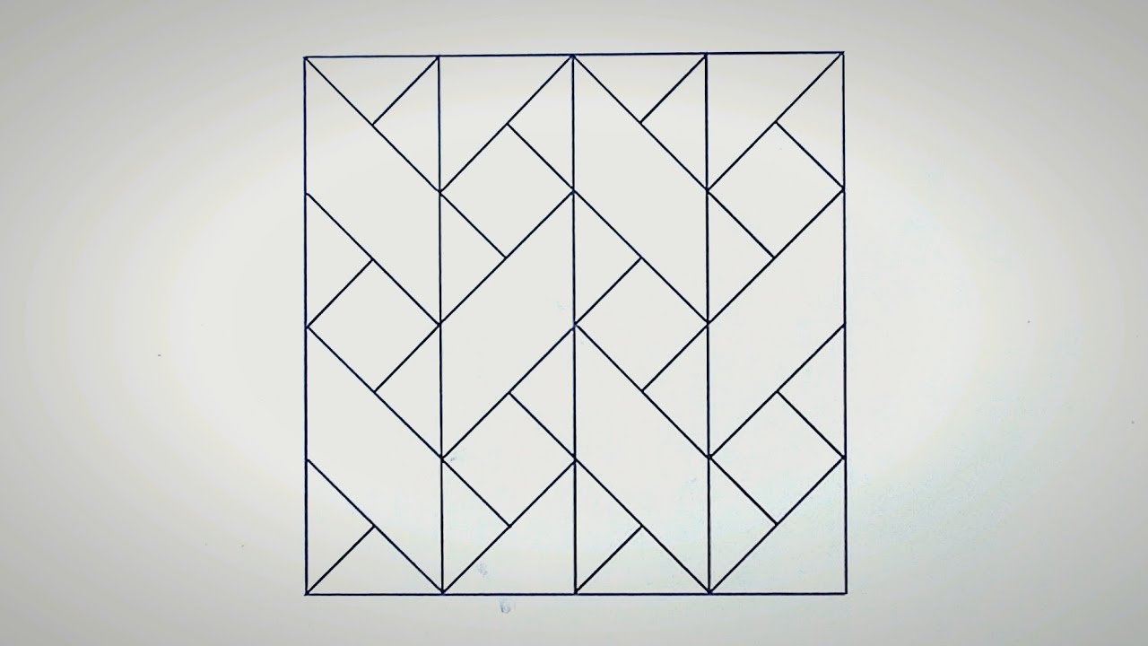 How to Draw a Geometric Tessellation Pattern Step by Step | Mesmerizing Geometric Pattern Design