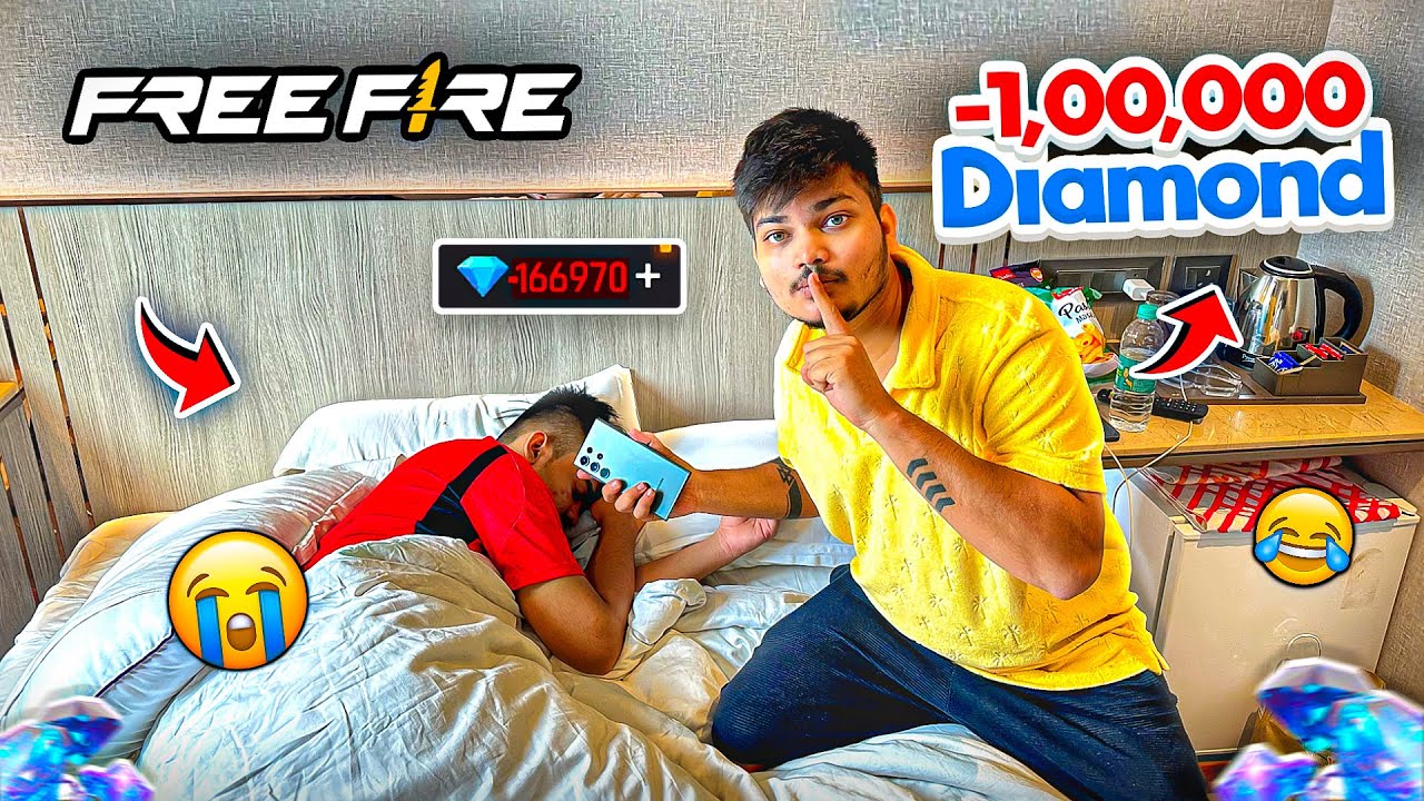 Free Fire We Pranked Our TSG Member Spended All 10,000Diamonds 💎 From Their Id -Garena Free Fire