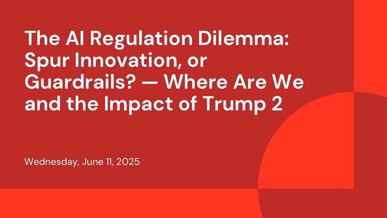 The AI Regulation Dilemma: Spur Innovation, or Guardrails? &mdash; Where Are We and the Impact of Trump 2