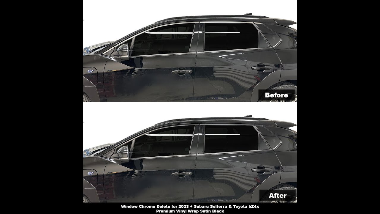 Crux Moto Window Chrome Delete Install for 2023 + Subaru Solterra & Toyota BZ4X