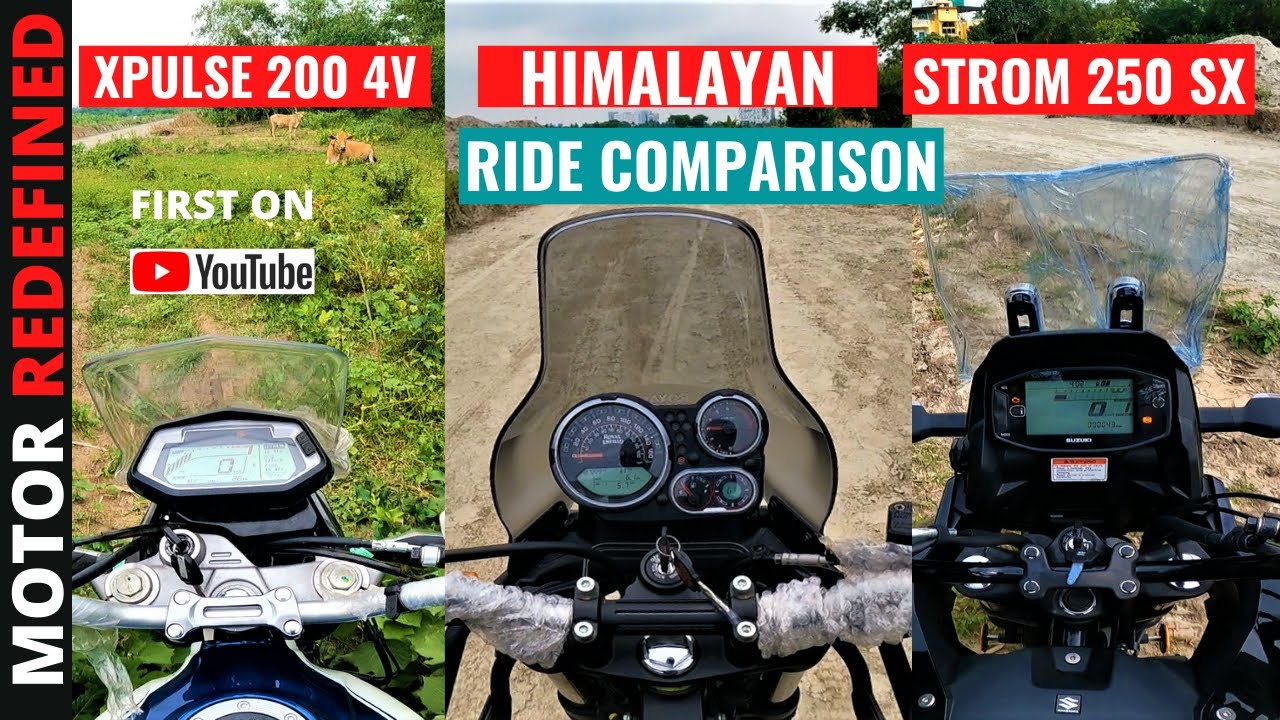 Hero Xpulse 200 4V Vs Himalayan Vs V Strom SX 250 Off Road & On Road Ride Comparison | Who is Best?