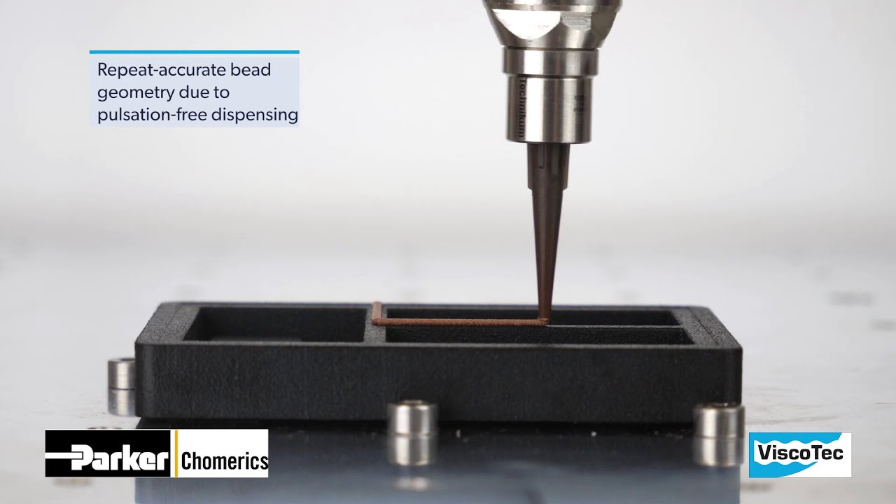 Dispensing of CHOFORM 5575 Silver-Plated Aluminum Form-In-Place EMI Shielding Gasket