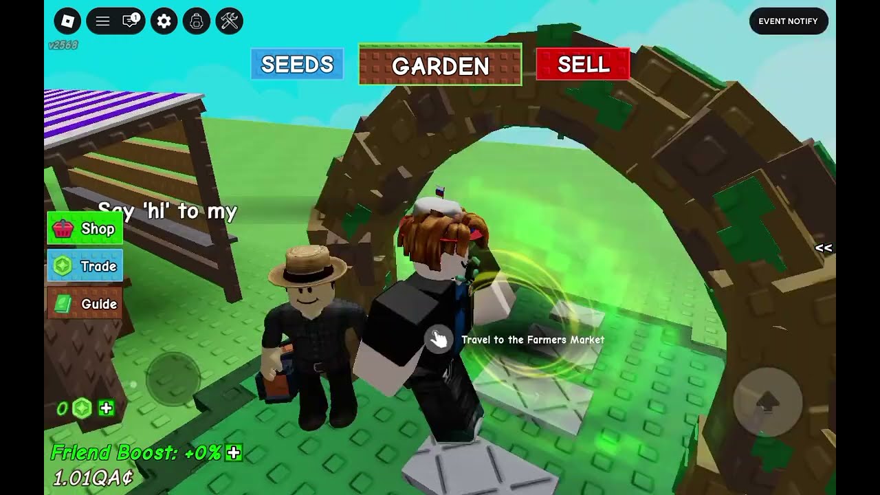Playing grow a garden in Roblox!!!!!!