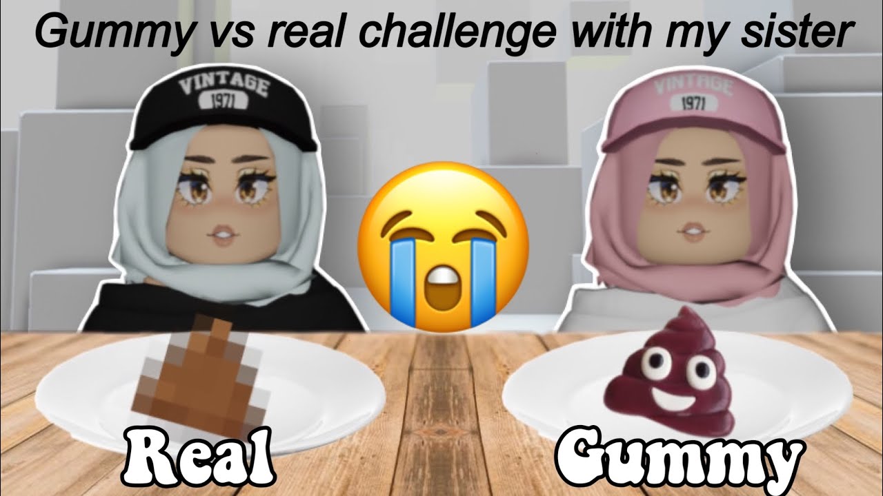 GUMMY FOOD VS REAL FOOD CHALLENGE | ROBLOX