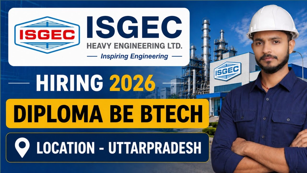 ISGEC Heavy Engineering Recruitment | Diploma BE BTech | Permanent Job