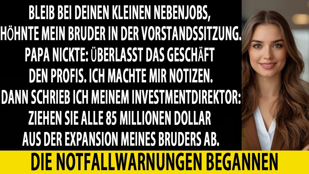 BRUDER MEINTE, ICH VERSTÜNDE NICHTS VON BUSINESS... BIS SEIN 85-MILLIONEN-FONDS PLATZTE!!!!