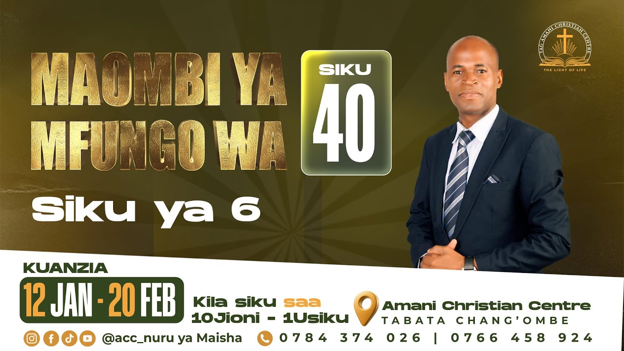 🔴LIVE  | IBADA YA MAOMBI YA SIKU 40 | SIKU YA SITA | JUMAMOSI  |  17.01.2026