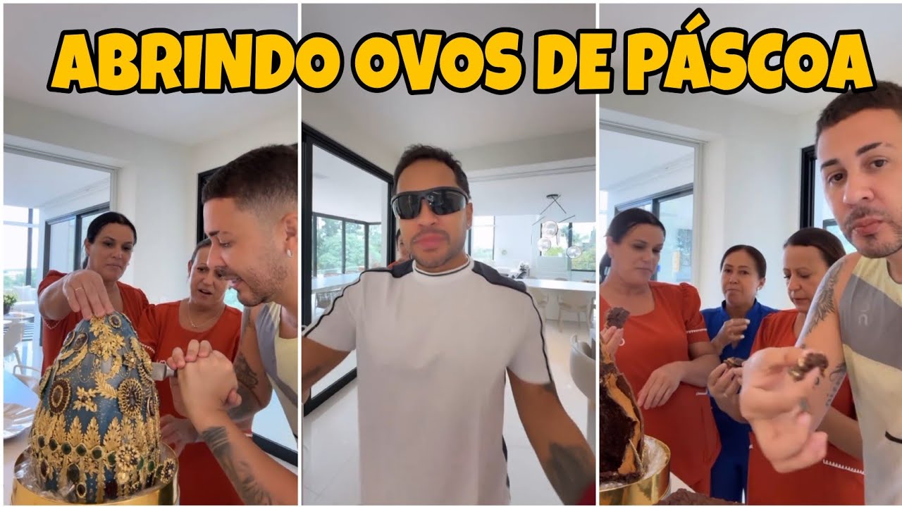 ✅ CARLINHOS MAIA ABRE SEUS OVOS DE PÁSCOA COM AS EMPREGUETES