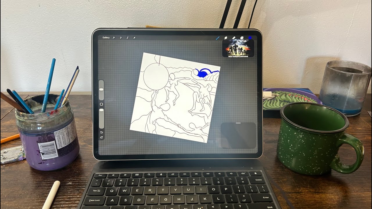 Working on a Commissioned Piece of Art