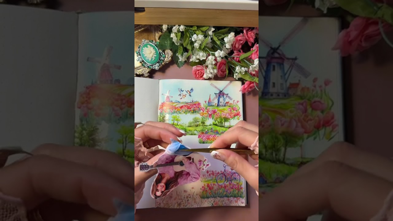 ASMR Journaling/ Spring Vibe 💐☀️#scrapbookingasmr #scrapbooking #journalwithme #scrapbookingsupplies