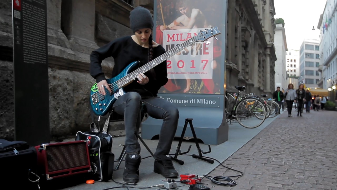 Busking - Get Lucky [Daft Punk bass cover]