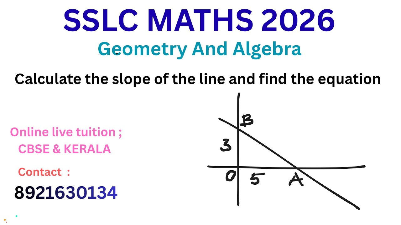 SSLC MATHS #sslcmaths 2026 #geometry and Algebra 