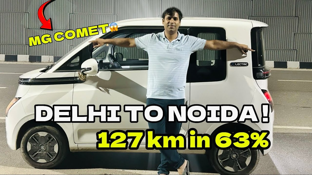 Delhi se Noida MG Comet ka ownership review and range test #vlog #viral 