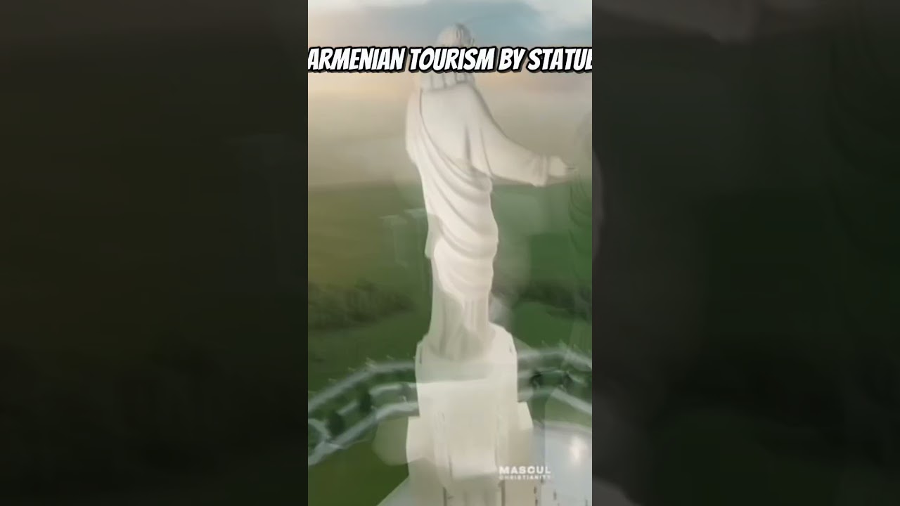 ARMENIAN TOURISM BY STATUE OF JESUS📈✝️ #statue #armenia #jesus #qristonia #jesuschrist #rek #fyp