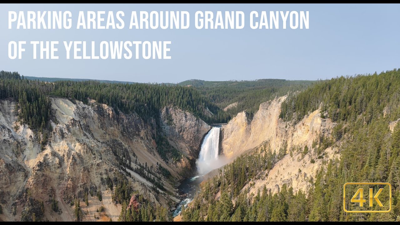 Parking areas around Grand Canyon of the Yellowstone | 4K