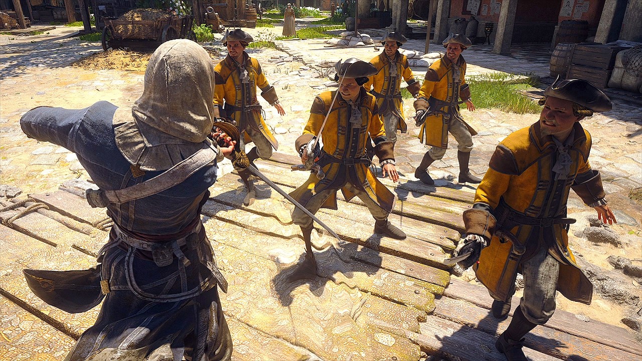 Assassin's Creed 4 Black Flag: Синхронизированный геймплей | Бой на двух мечах и свободное исслед...