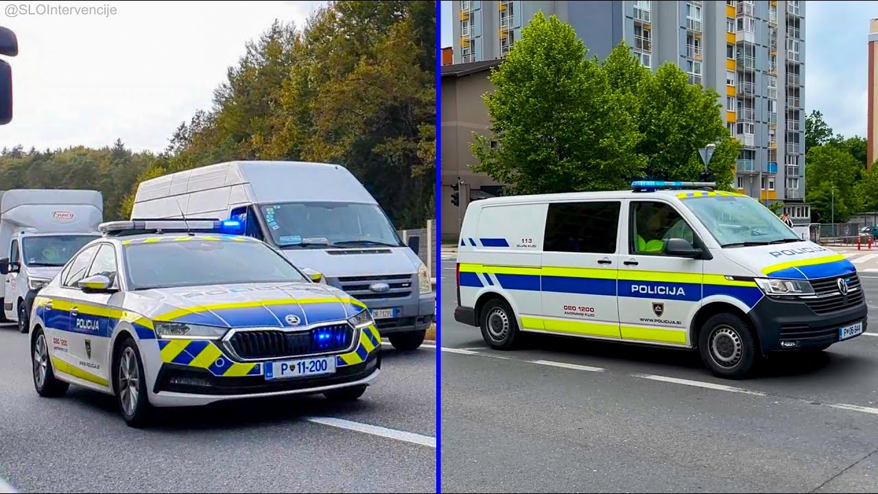 Policijska vozila PPP Ljubljana+PPP Celje - nujna vožnja