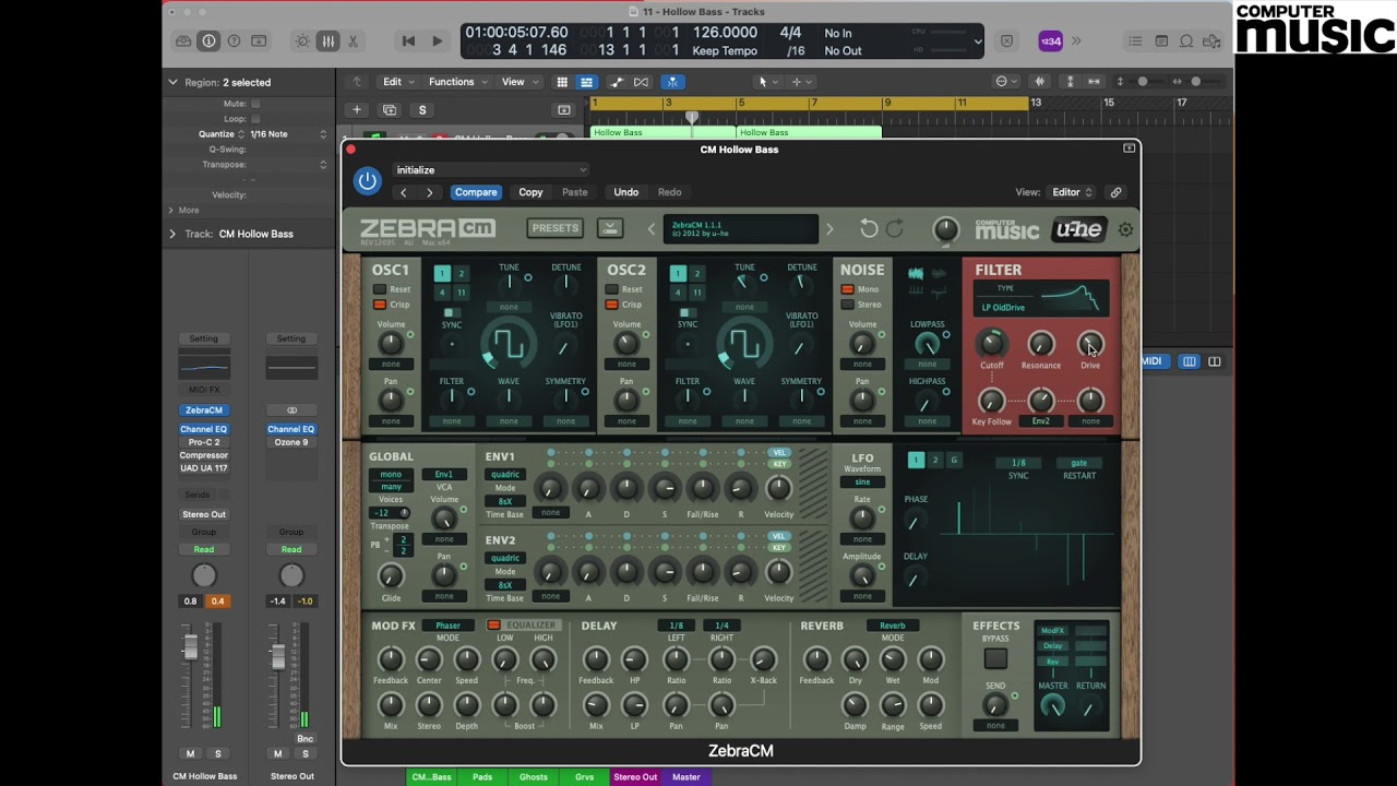 Synth Masterclass #11 – Hollow Bass in Zebra CM