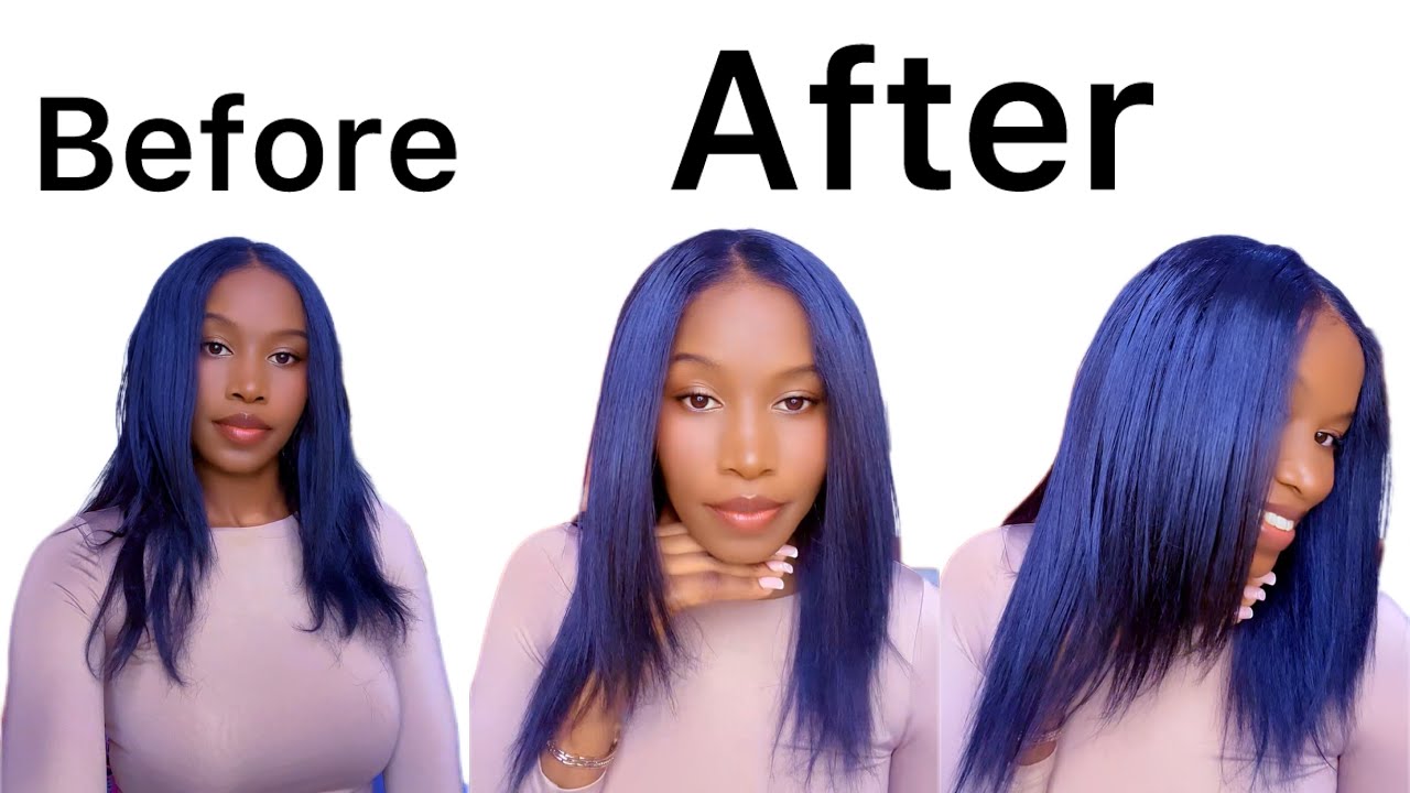 SILK PRESS ON GLUELESS WIG🥳