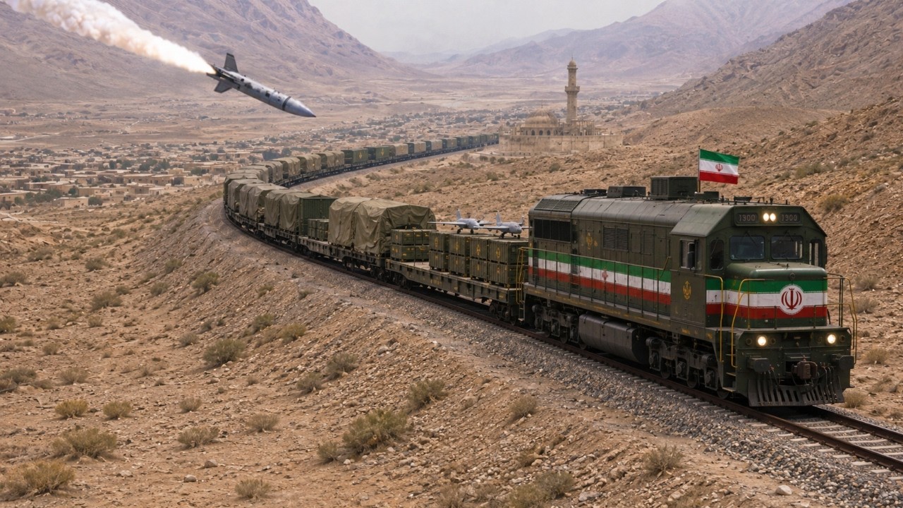 US Shoots Down Iranian Cargo Train Loaded with Attack AI Drones in Strait of Hormuz Railway