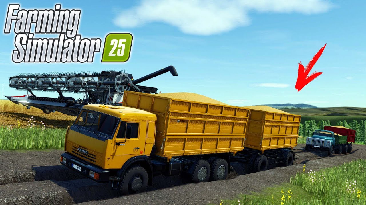 FS25.ТЯЖЕЛАЯ УБОРКА НА ПОЛЕ. ЧУТЬ НЕ ЗАСТРЯЛИ В ГРЯЗИ