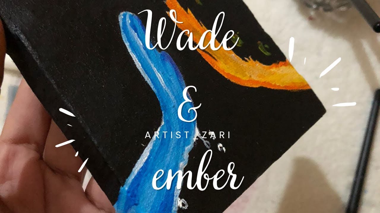 Elmental movie wade and ember hand Painting video ❤️| my Full painting Video | mini canvas painting 