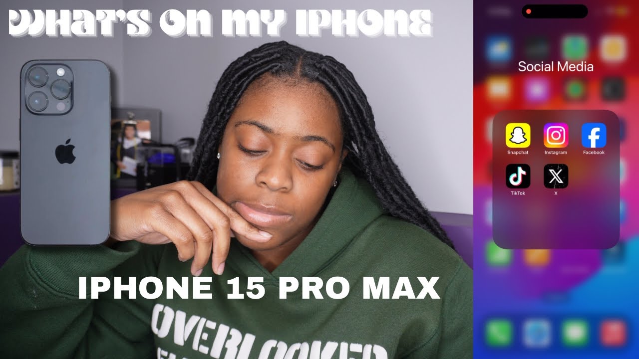 WHAT'S ON MY IPHONE 15 PRO MAX BLUE TITANIUM (IOS 17) @KeyaaLife