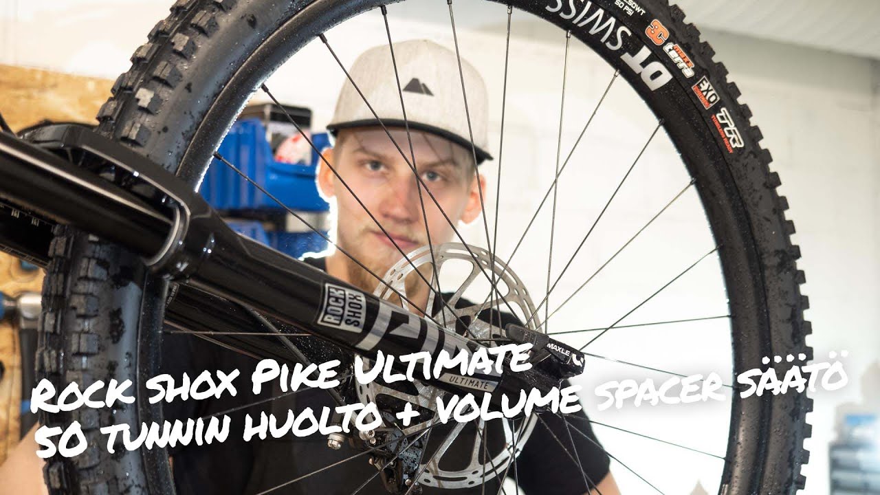 Rock Shox Pike keulan 50 tunnin huolto ja volume spacerien säätö Canyon Spectral 29 pyörään