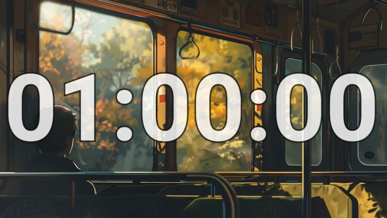 60 Minute Study Timer 🕒 | One Hour Lo-Fi Focus Session | Big Countdown | Big NUmbers Lofi Countdown