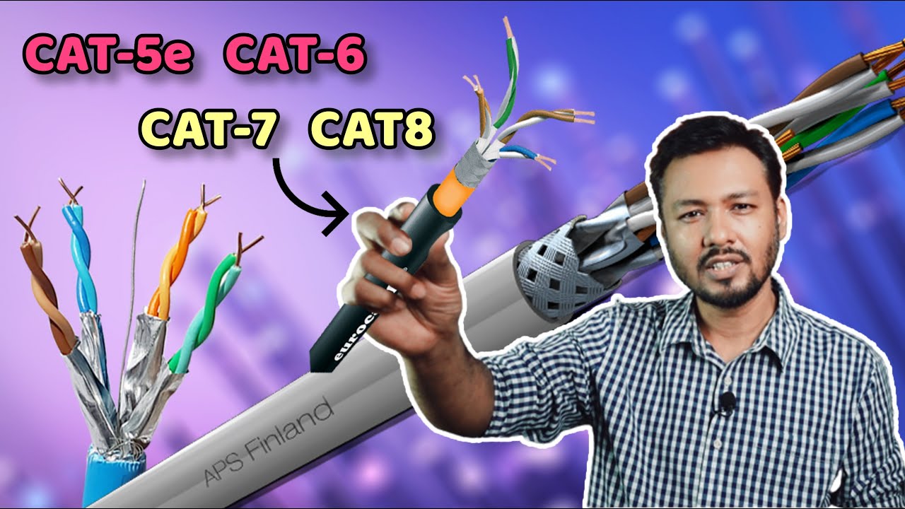 কোন ক্যাবল কোথায় ও কিভাবে ব্যাবহার করতে হবে? CAT-5e, CAT-6, CAT-6a, CAT-7, CAT-8 | UTP vs STP | TSP