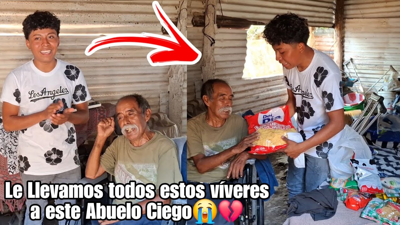 APESAR QE NO PUEDE VER EL LE AGRADECE A DIOS POR TENER VIDA/AXEL LE LLEVA VIVERES D PAR SUSCRIPTORA 