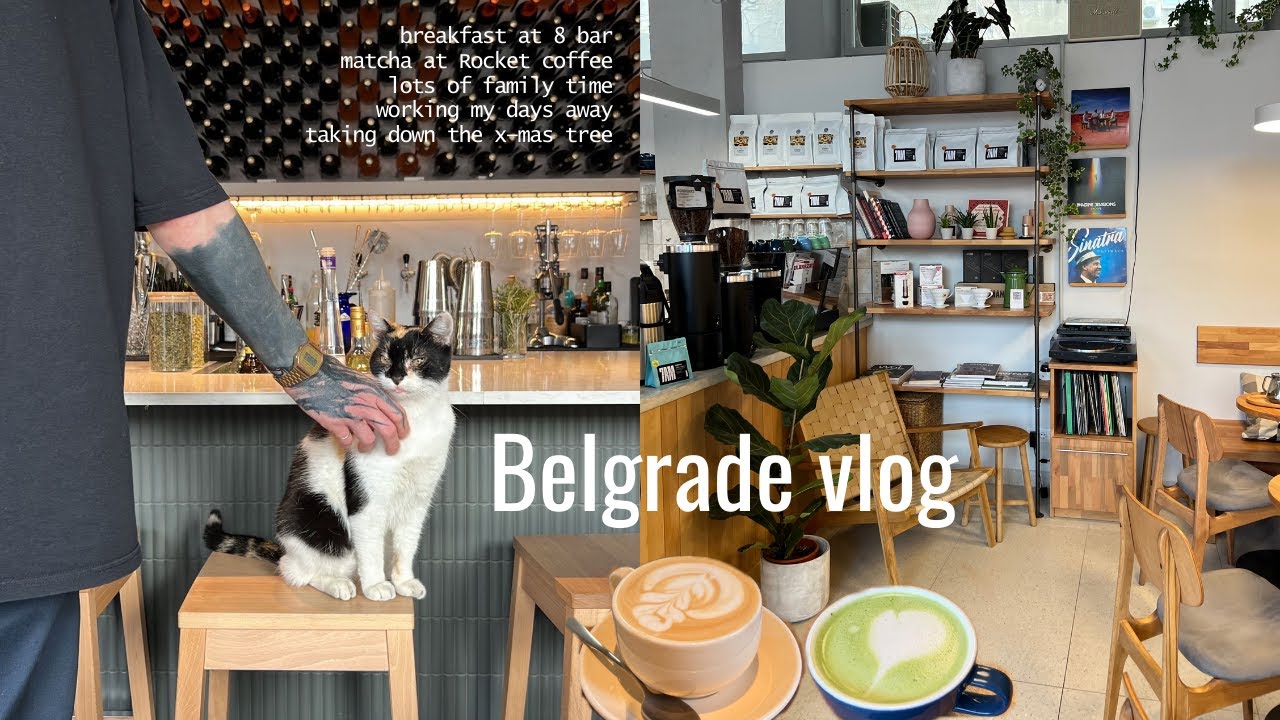 Belgrade vlog I hot February days, taking down our mini Christmas tree, new coffee place