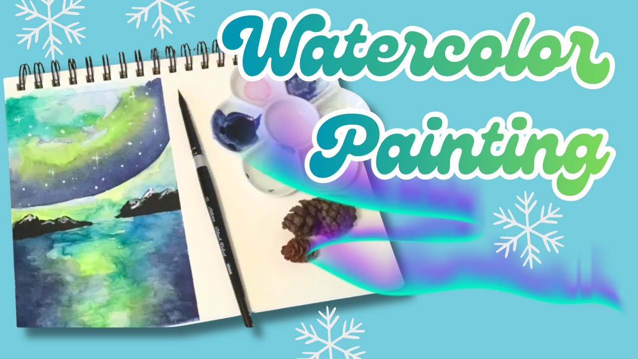 Watercolor Northern Lights Painting 🌌 