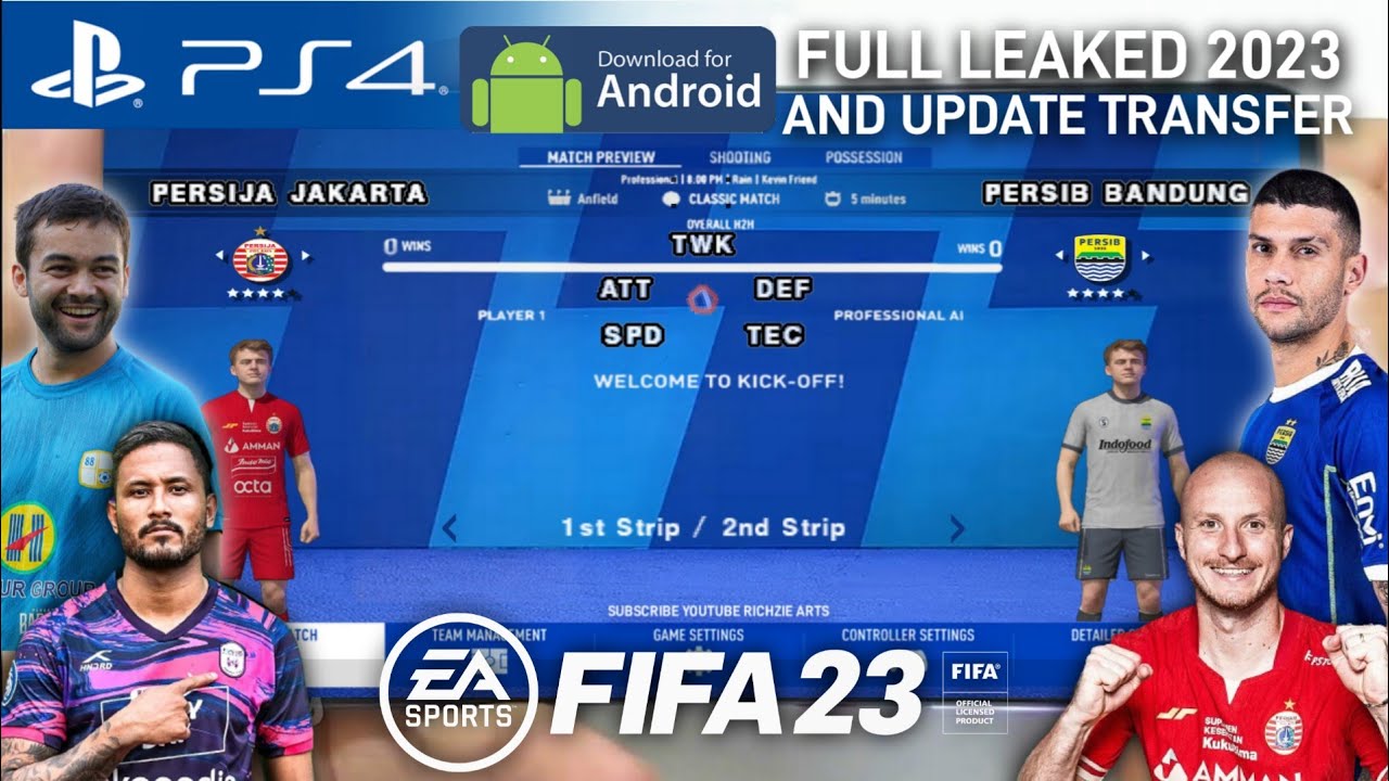 Released! eFootball BRI Liga 1 & Eropa Official Mod Theme FIFA 23 PSP New Update