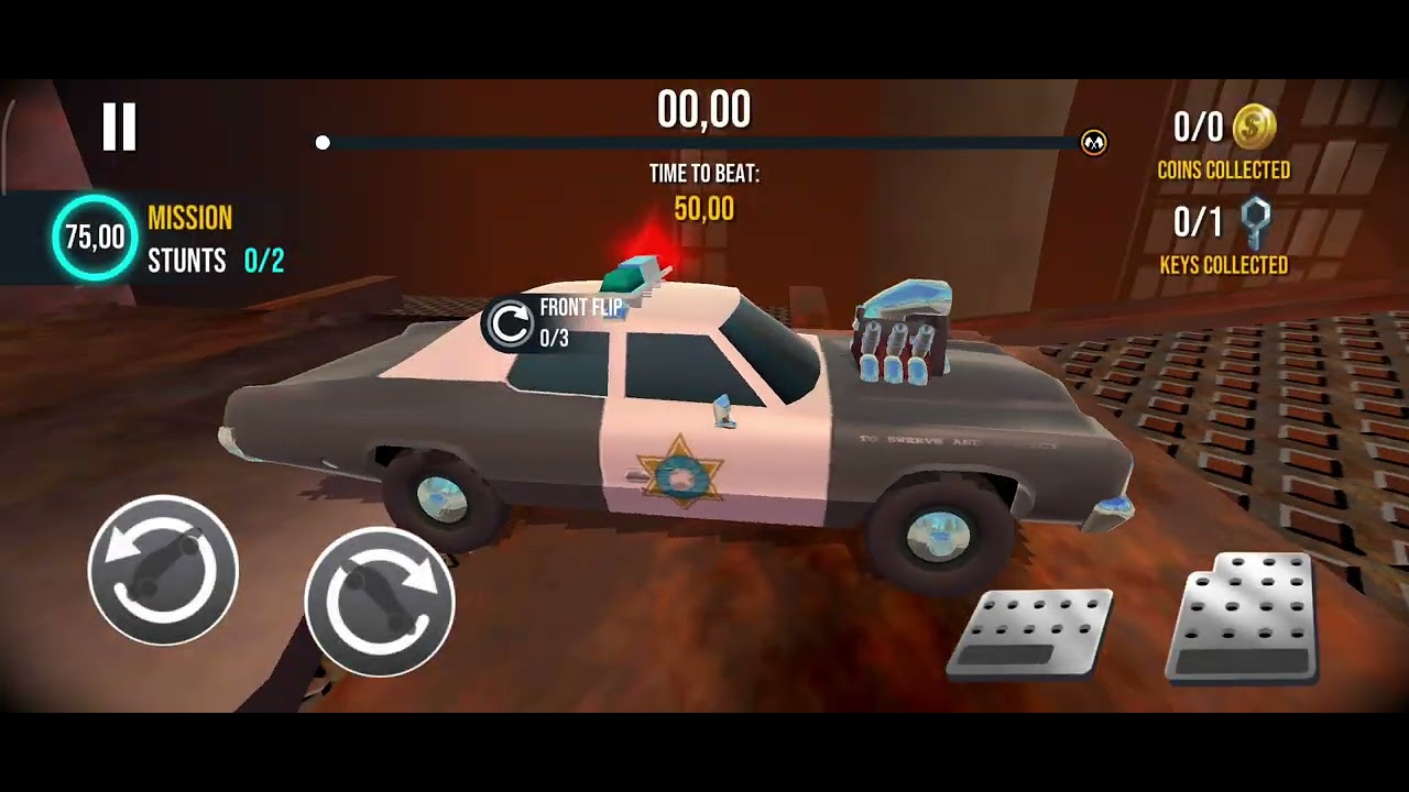 Custom Police Car Conquers Unique Extreme Terrains | Levels 411–420 | Stunt Car Extreme