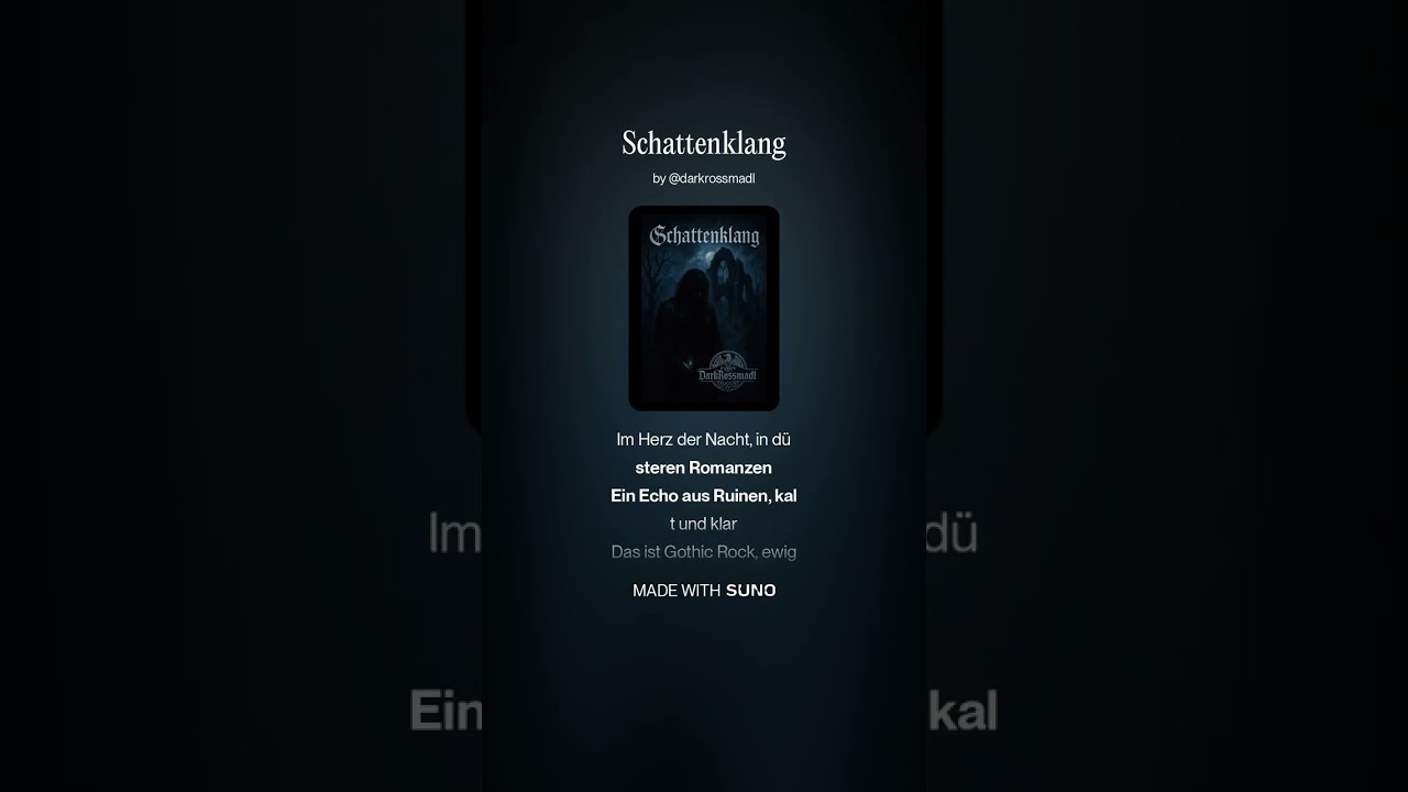 Schattenklang #DarkRossmadl #GothicRock #Schattenklang #DunkleRomantik #Schattenpoesie