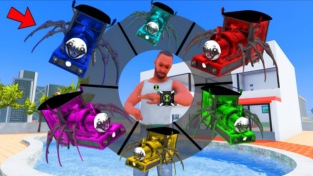 Playing As A Every CARTOON SUPERHERO CHOO CHOO CHARLES in INDIAN BIKE DRIVING 3D