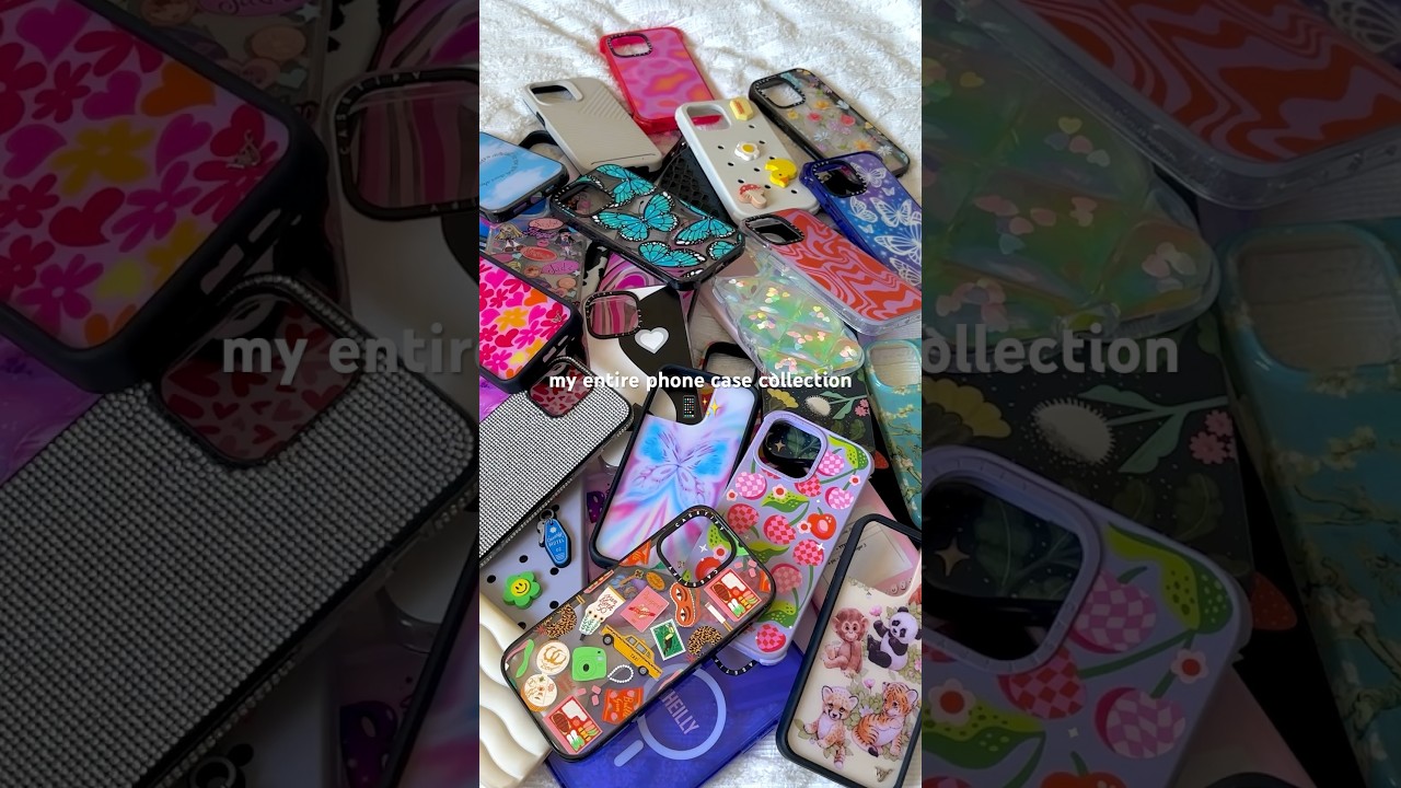 I HAVE TOO MANY PHONE CASES🧍🏻&zwj;♀️ (but i love it) #iphone #youtubeshorts #shorts