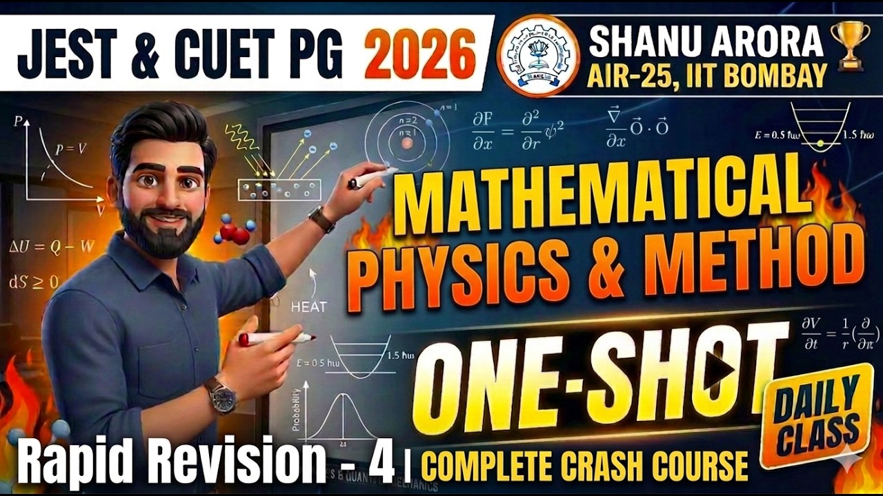 Cuet PG Physics 2026 || JEST 2026 || Mathematical Physics || CUET PG physics marathon crash course