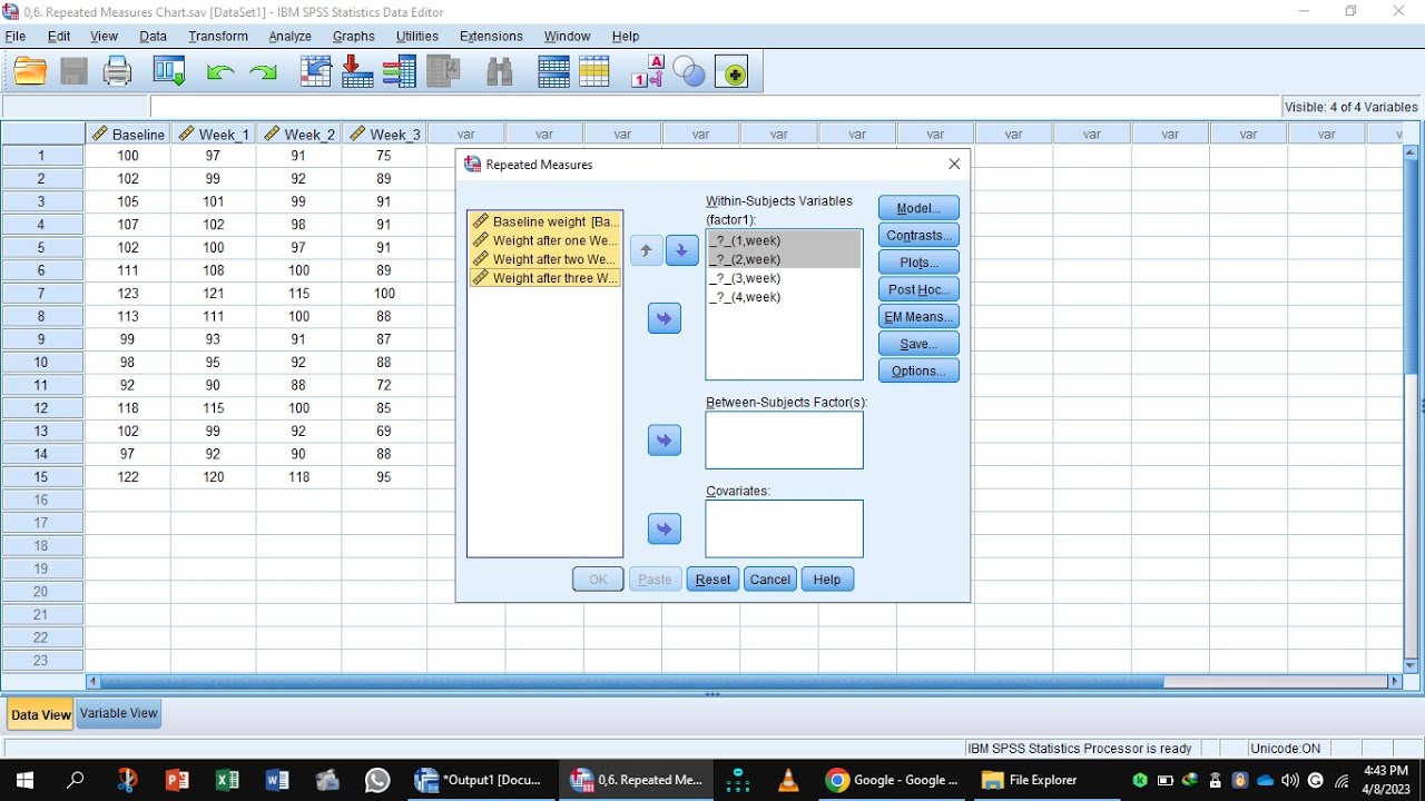 Repeated Measure ANOVA by SPSS