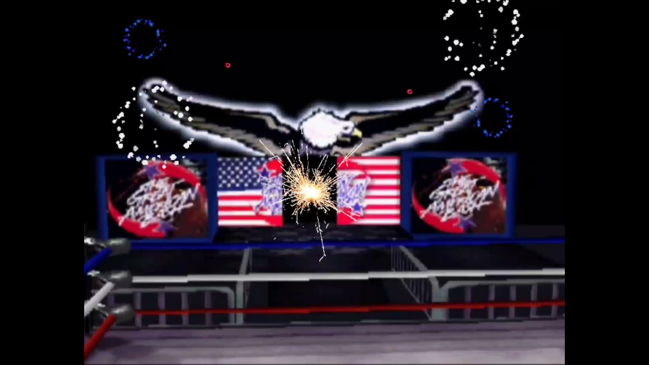 WCW Great American Bash 1998 theme & arena - WCW Mayhem (PlayStation)